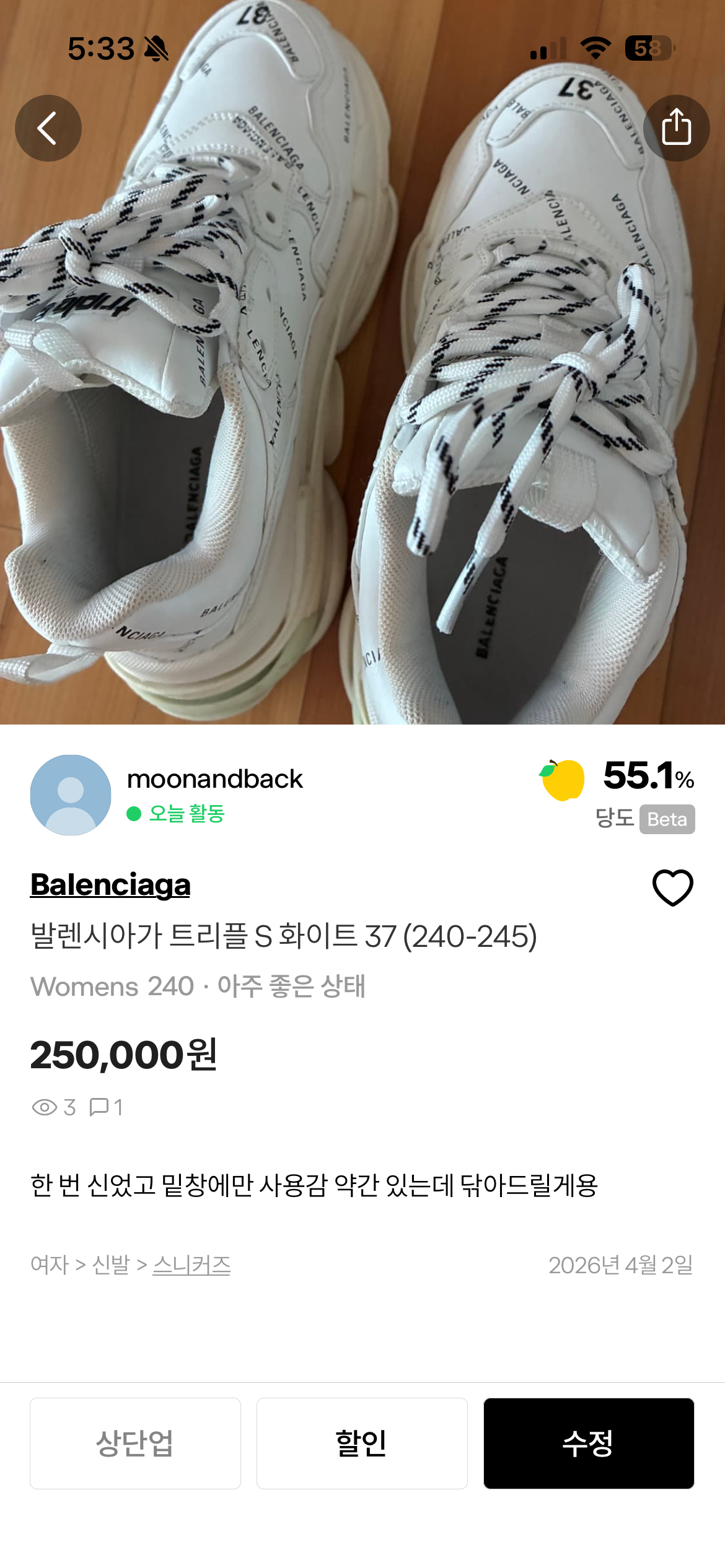 발렌시아가 신발