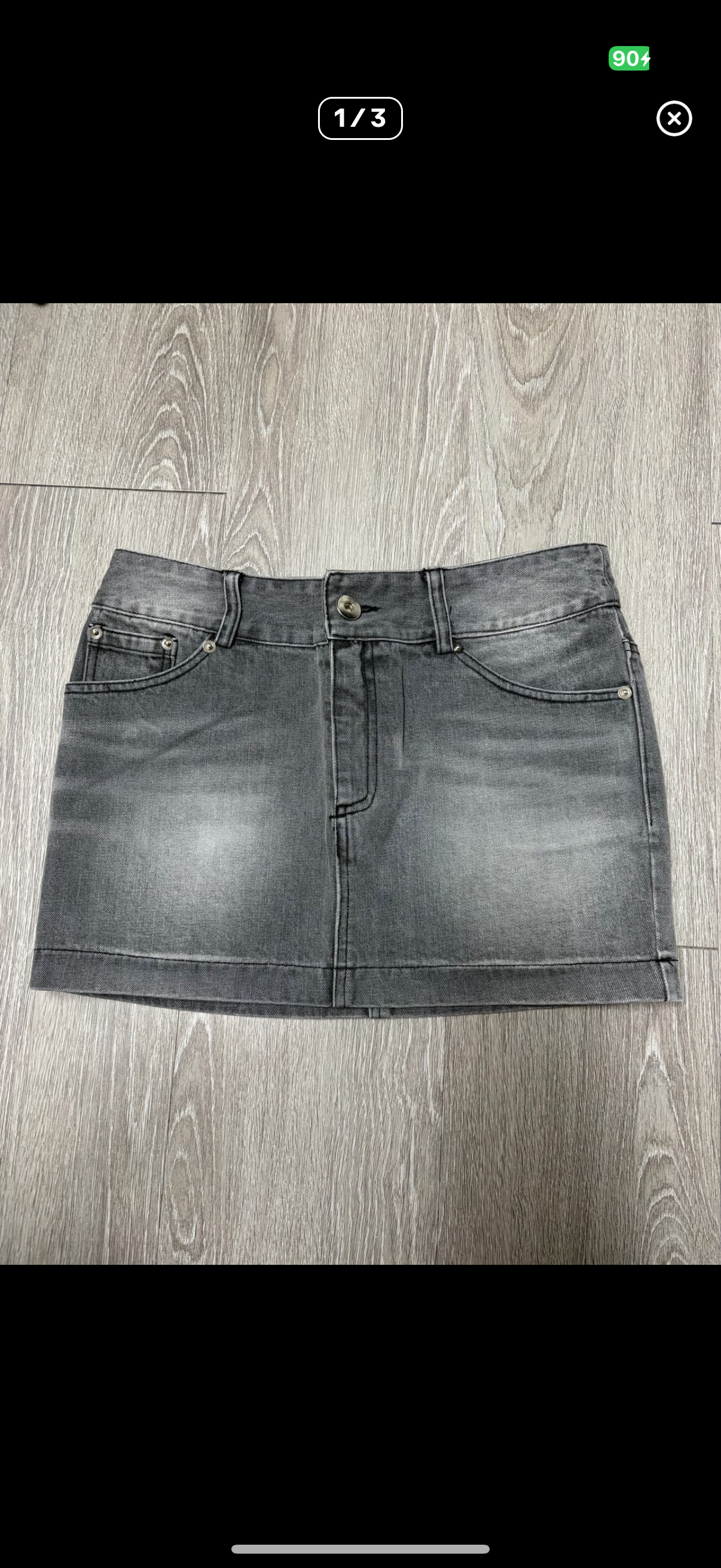 [JEDBEAD] LOW WAIST SKIRT (GRAY)